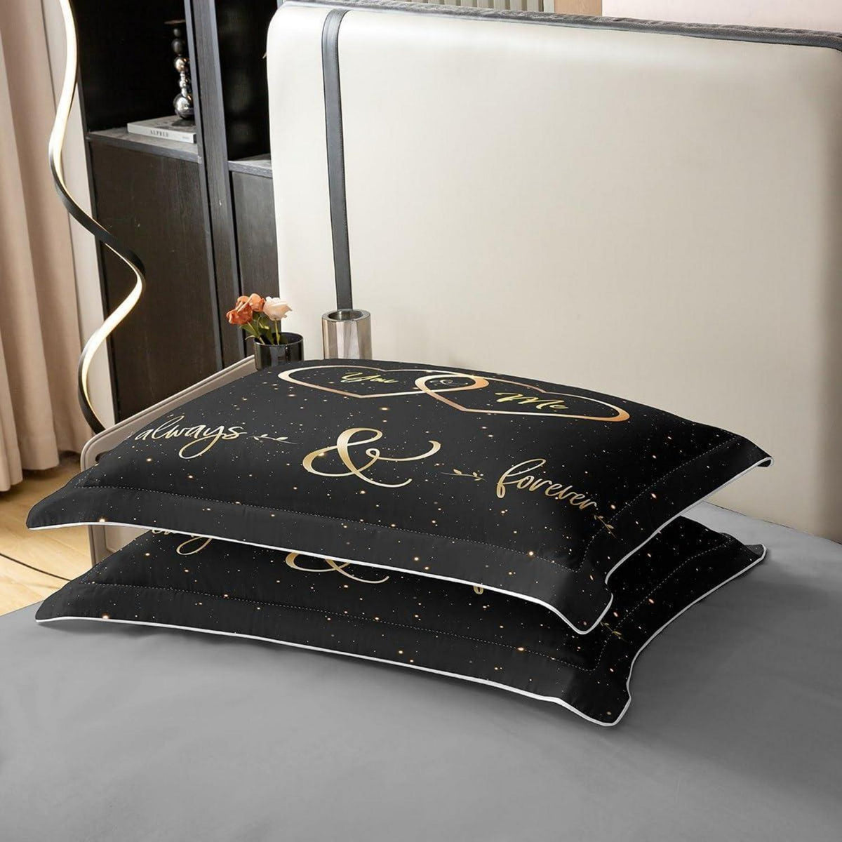 Bettwäsche Set 220x240cm Baumwolle – Romantisches Hochzeitsthema
