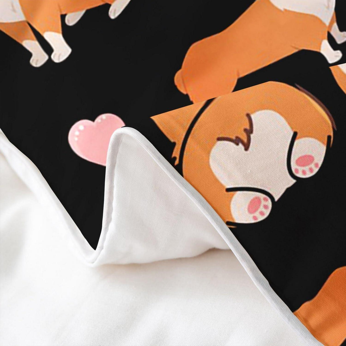 Corgi Bettwäsche Set 220x240cm Baumwolle Kawaii Tier Bettwäsche