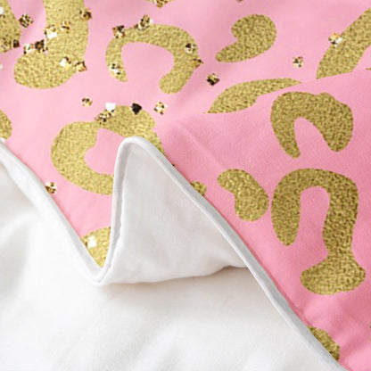Glitzer Leopard Bettwäsche Set 155x220cm & 80x80cm