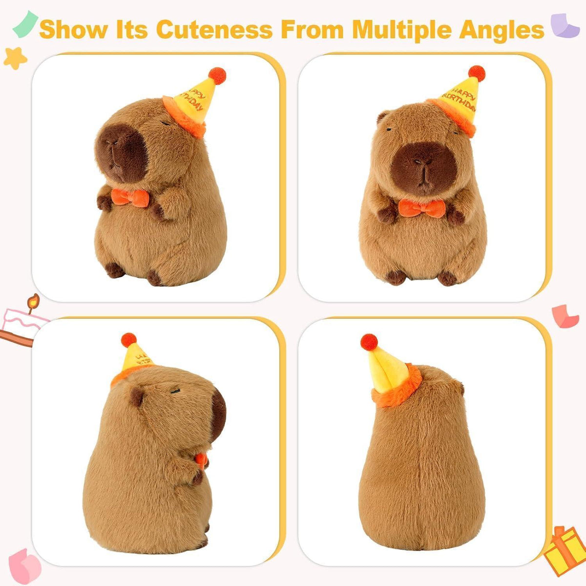 Capybara Kuscheltier Plüschtier 25cm – Kawaii Stofftier Geschenk