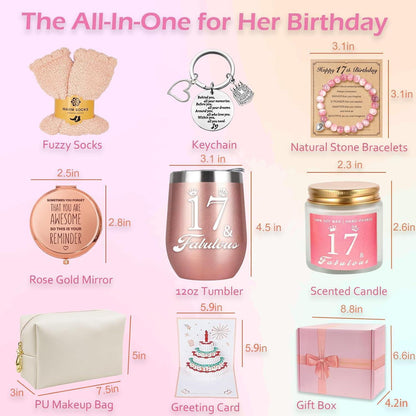 Geschenkset für 17-jährige Mädchen – Geburtstag Geschenk für Schwester & Freundin