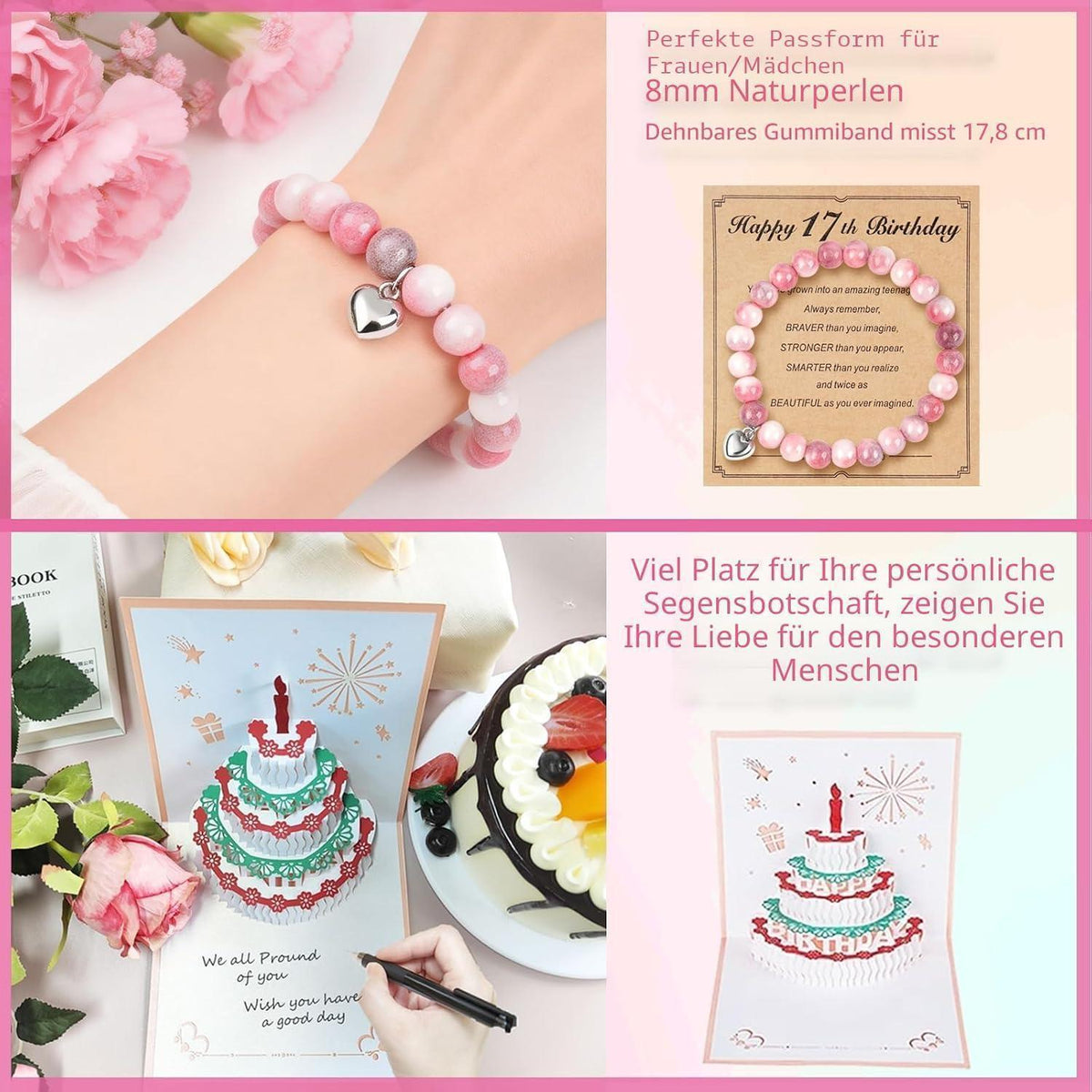 Geschenkset für 17-jährige Mädchen – Geburtstag Geschenk für Schwester & Freundin