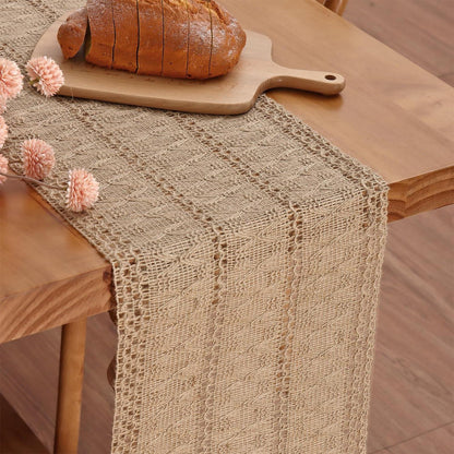 Jute Tischläufer Braun 30x180cm – Boho Sommer Deko