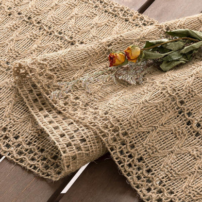 Jute Tischläufer Braun 30x180cm – Boho Sommer Deko