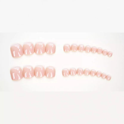 24 Beige Aufklebbare Zehennägel – Sargform für Halloween