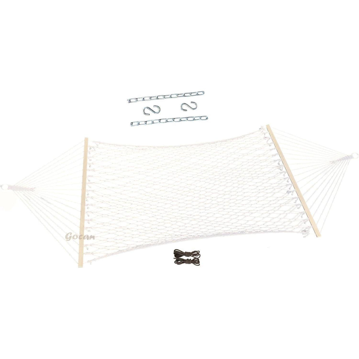 Mesh Hängematte aus Baumwollseil für 9-15 Fuß Ständer, Beige