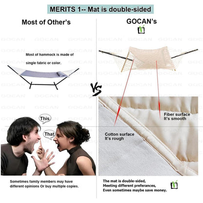 Mesh Hängematte mit Kissen und Baumgurten für Innen & Außen