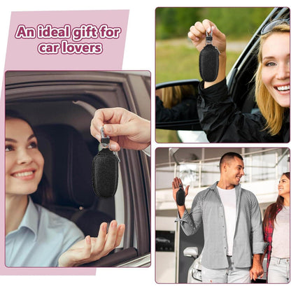 Autoschlüssel Tasche in Lederoptik mit Reißverschluss Schwarz