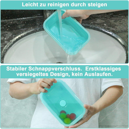 4er Set Silikon Frischhaltedosen mit Deckel Luftdicht und
