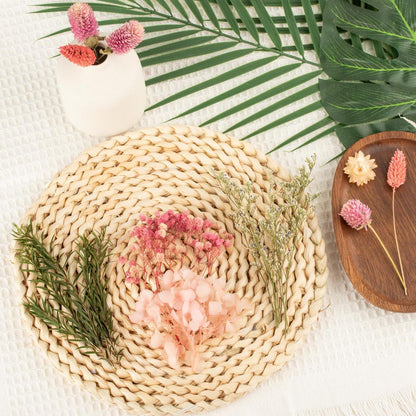 Getrocknete Blumen Set für DIY Heimdeko & Basteln (Rosa)