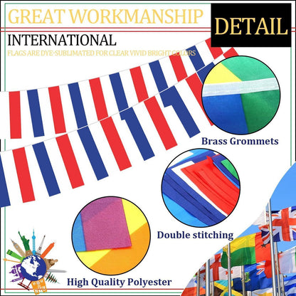 Niederlande Flaggenkette 10m – EM & Oly Deko 2024