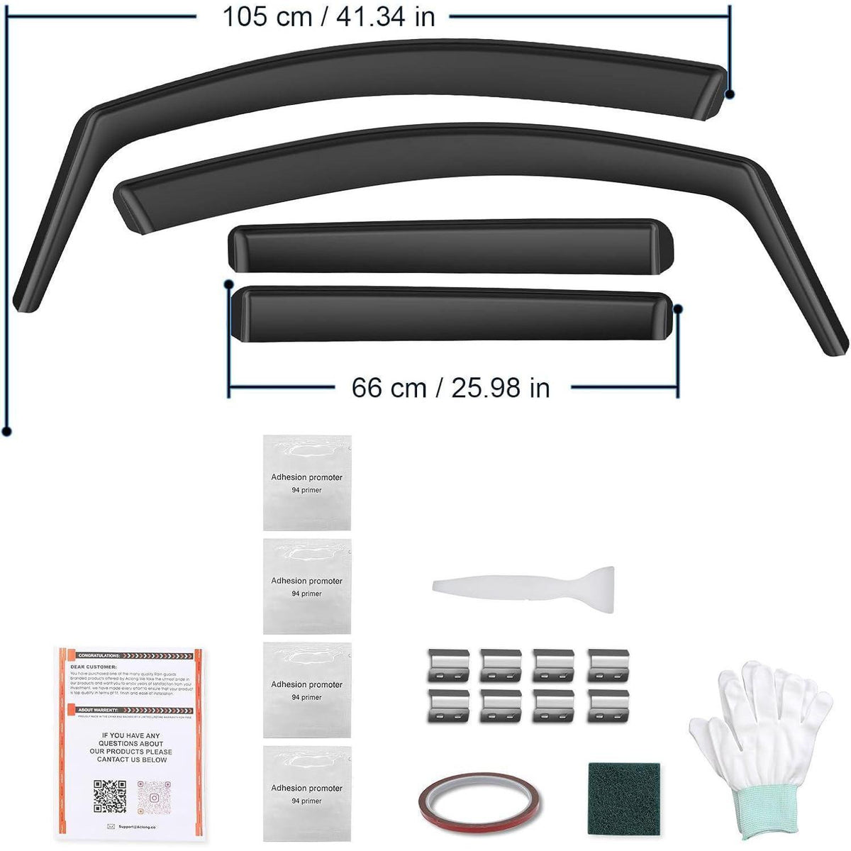 Windabweiser für VW Touran 2004-2015 – 4 Stück