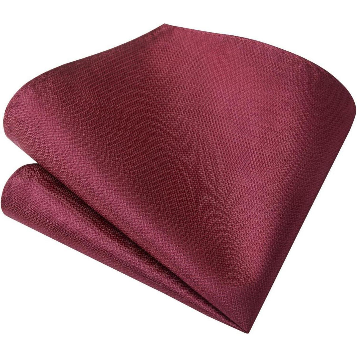 Herren Krawatten Set mit Einstecktuch & Manschettenknöpfen – Seide Paisley Burgund