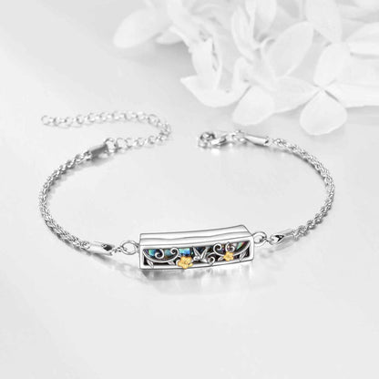 Urnen Armband Kolibri Sterling Silber für Asche & Erinnerungen