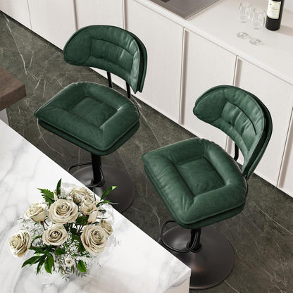 Barhocker 2er Set Ergonomisch Gepolstert Military Green