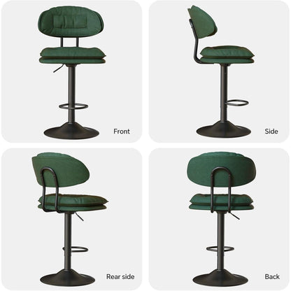 Barhocker 2er Set Ergonomisch Gepolstert Military Green