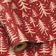Weihnachtsgeschenkpapier Rolle mit rotem Weihnachtsbaum Design