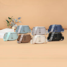 Damen Umhängetasche Blau Veganes Leder Crossbody Bag