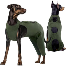 Hundebody nach OP – Wundschutz & Erholung, Militärgrün L