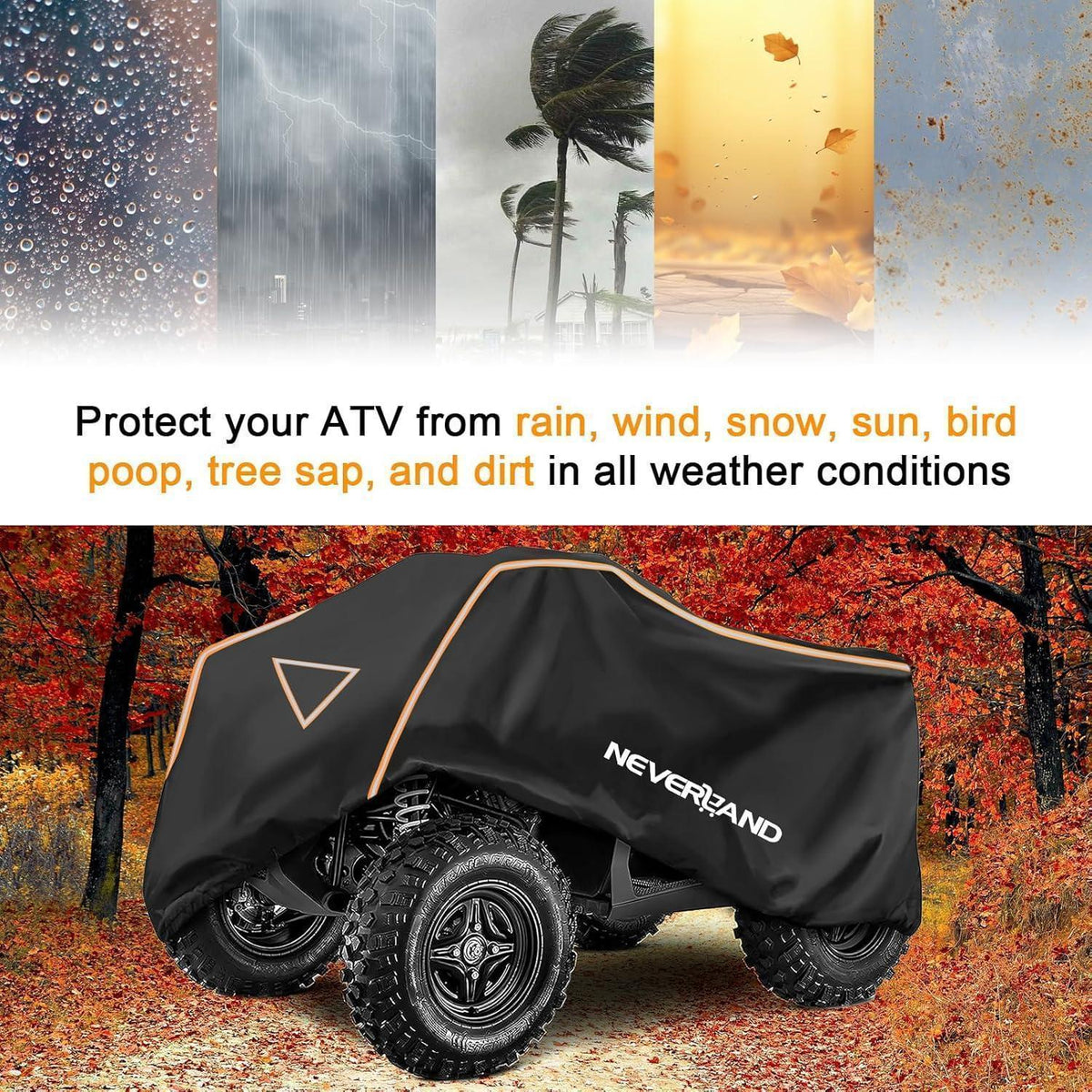 ATV Abdeckplane Wasserdicht 210x120x115cm – Quad Cover XL