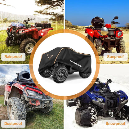 ATV Abdeckplane Wasserdicht XXXL 256x110x120cm Orange/Schwarz