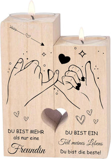 Herzförmiger Kerzenständer Freundin Geburtstag Jahrestag