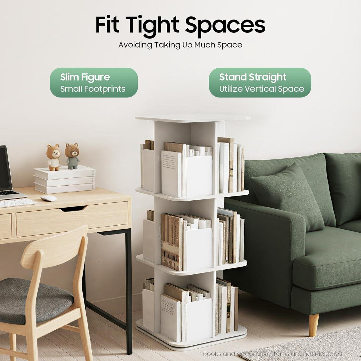 Drehbares 3-stufiges Bücherregal – 360° Organizer für Zuhause