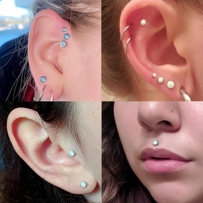 G23 Titan Piercing Schmuck für Ohr, Helix, Lippe, Tragus – Hypoallergen, Silber & Gold