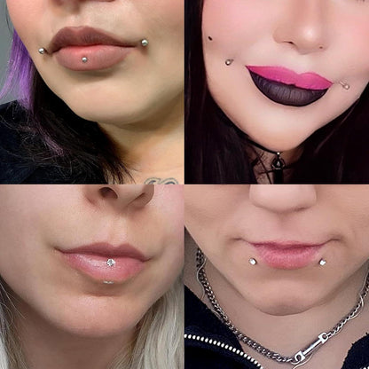 G23 Titan Piercing Schmuck für Ohr, Helix, Lippe, Tragus – Hypoallergen, Silber & Gold