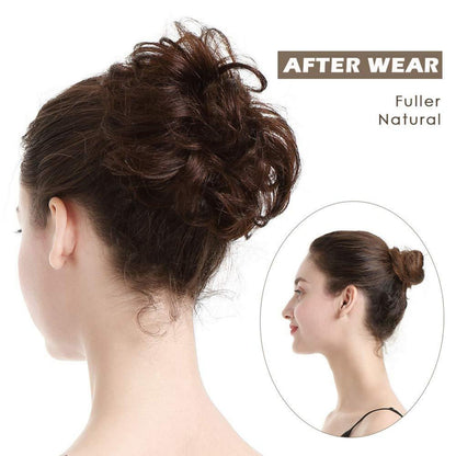 BARSDAR Schwarz Braun Echthaar Haardutt Extensions Frauen Bun Hochsteckfrisur