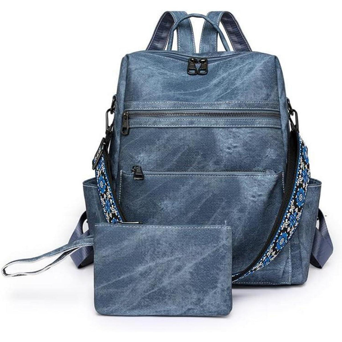 Damen Rucksack Blau | Wasserdicht, Anti-Diebstahl, Convertible