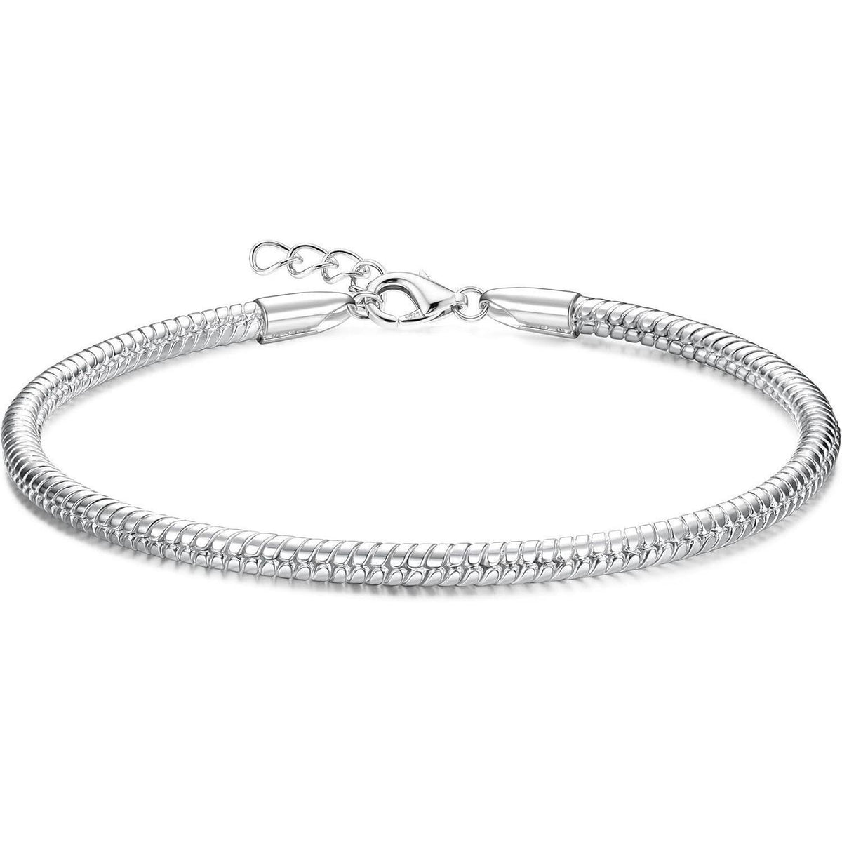 Silber 925 Damen Armband mit Charm – Verstellbare Armkette DIY
