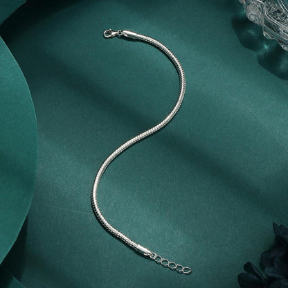 Silber 925 Damen Armband mit Charm – Verstellbare Armkette DIY