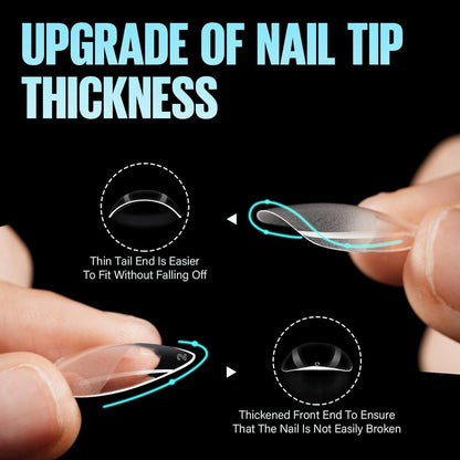 504 Almond Medium Gel Nagelspitzen für Nagelverlängerung