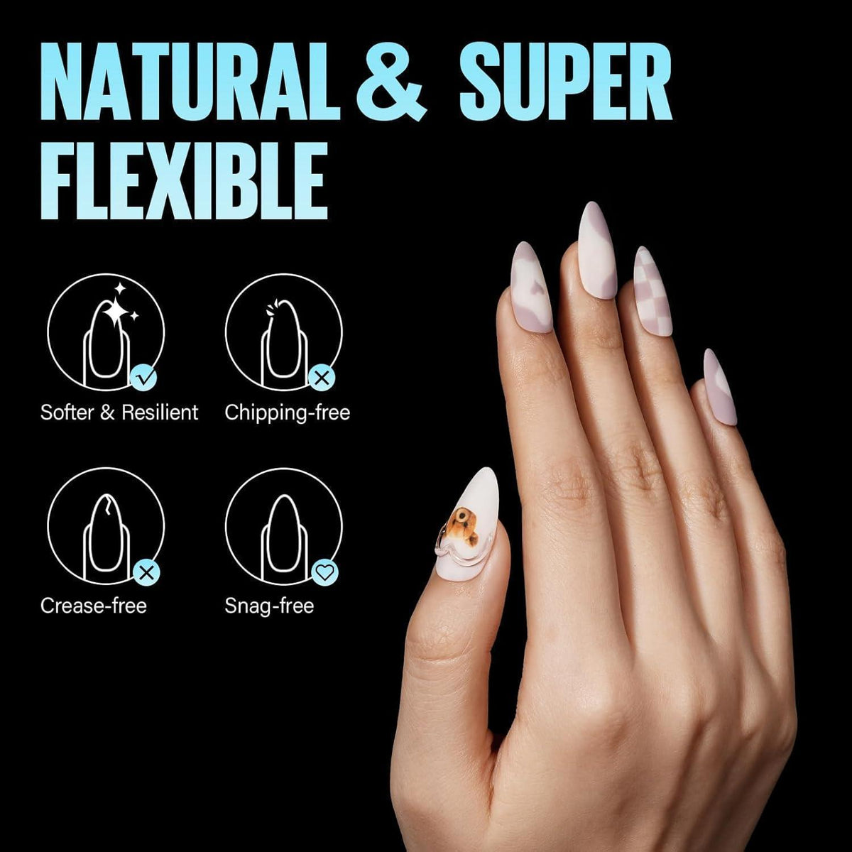 504 Almond Medium Gel Nagelspitzen für Nagelverlängerung