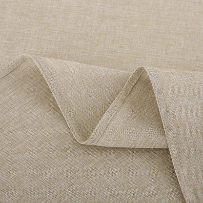 Runde Tischdecke Leinenoptik Beige 100cm – Abwaschbar & Wasserabweisend