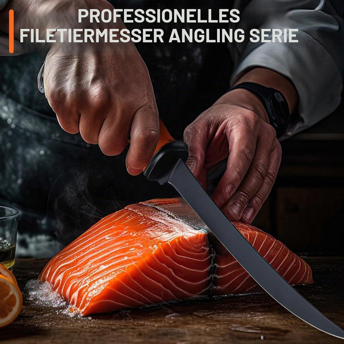 Fisch Filetiermesser Set | Scharfes Ausbeinmesser mit Scheide