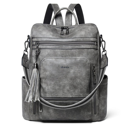 Rucksack Damen Laptopfach 15,6 Zoll Wasserdicht Business in Lederoptik