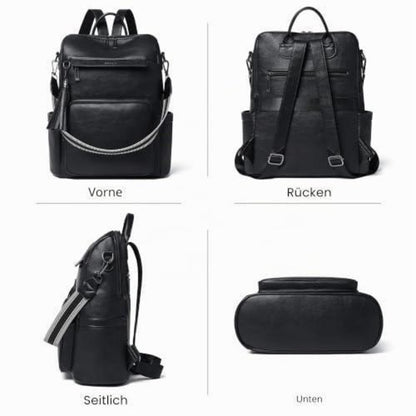 Rucksack Damen Laptopfach 15,6 Zoll Wasserdicht Business in Lederoptik