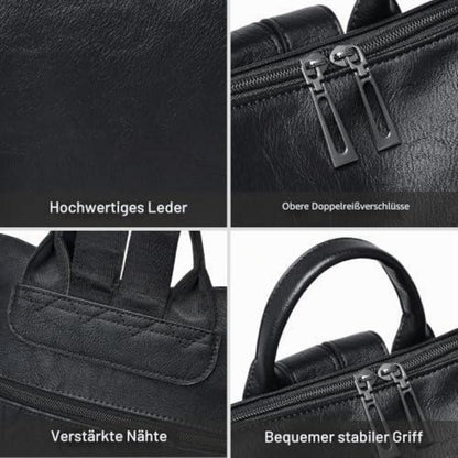 Rucksack Damen Laptopfach 15,6 Zoll Wasserdicht Business in Lederoptik