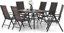 Rattan Gartenmöbel Set mit Tisch und 6 Stühlen Wetterfest