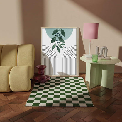 Salbeigrüne Boho Bilder Holzrahmen Wandbilder 60x40 cm