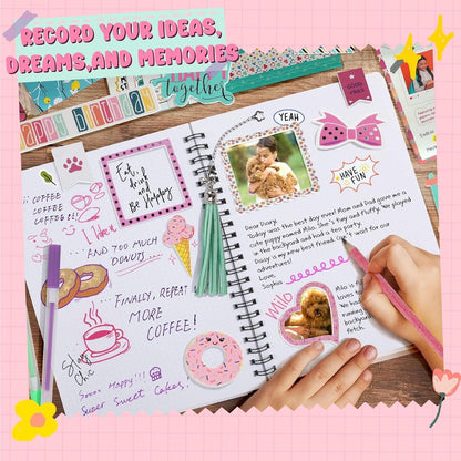 DIY Tagebuch-Set für Mädchen – Kreatives Geschenk 8-12 Jahre