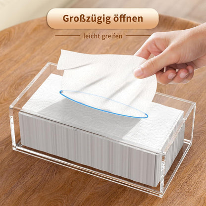 Acryl Taschentuchbox – Klar, Modern & Magnetverschluss