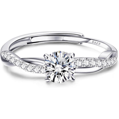 Verstellbarer Sterling Silber Ring für Damen – Gold & Silber