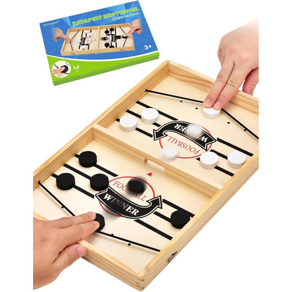 Hockey & Schach 2in1 Holz Spielbrett – Interaktiver Familienspaß