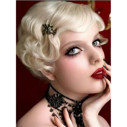 Blonde Fingerwelle Perücke – 1920er Jahre, Cosplay, Halloween