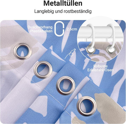Duschvorhang Unterwasseralgen 200x160cm Antischimmel Textil