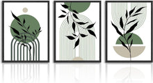 NymphFable Boho Leinwand Poster Set Salbei Grün 3er-Set