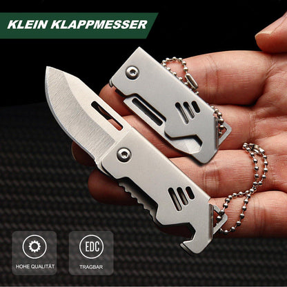 Klappmesser Edelstahl – Multifunktions Schlüsselanhänger Messer
